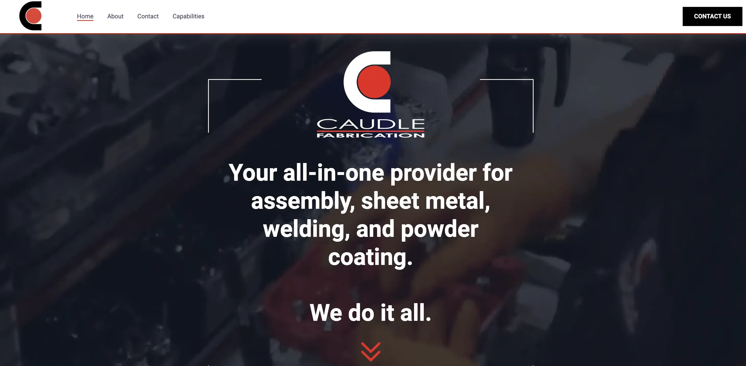 Caudle Fabrication website screenshot